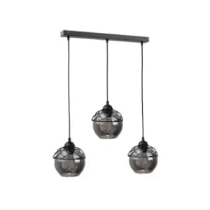 Mera Bar Pendant Ceiling Light Black, 60cm, 3x E27
