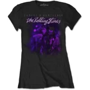 The Rolling Stones - Mick & Keith Together Ladies Large T-Shirt - Black