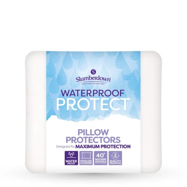 Slumberdown Waterproof Protect Pillow Protector White unisex 4 Pack