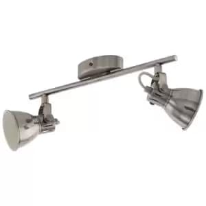 Eglo Seras Nickel Ceiling 2 Light Spotlight