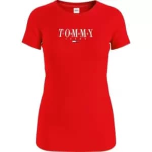 Tommy Jeans Slim Fit Logo T-Shirt - Red