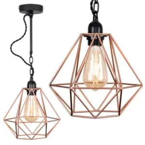 Huber Steampunk Ceiling or Wall Light with Copper Diablo Shade