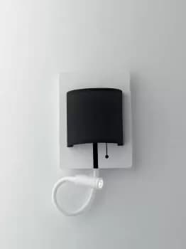 POP LED 2 Light Reading Light White Black 480+100lm 4000K 22x16x7.5cm