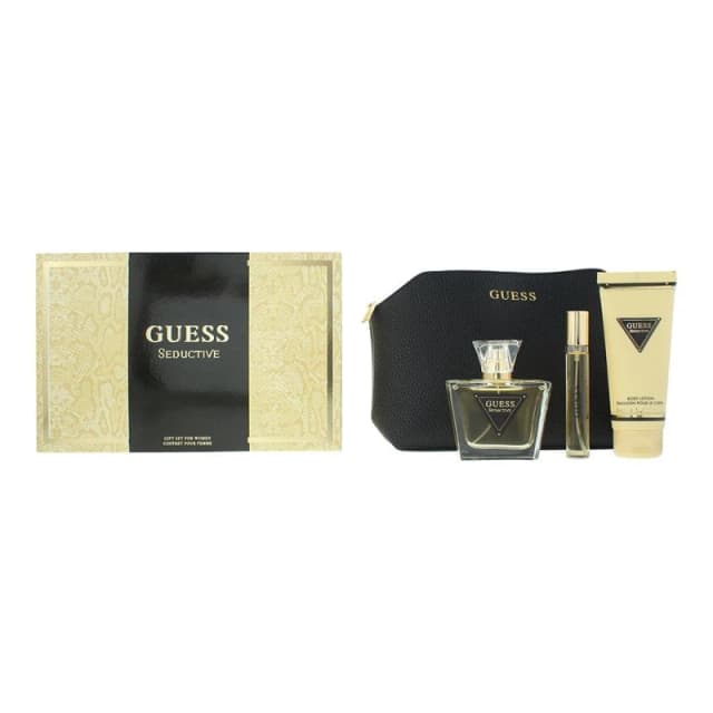 Guess Seductive Gift Set 75ml Eau de Toilette + 15ml Eau de Toilette + 100ml Body Lotion + Toiletry Bag