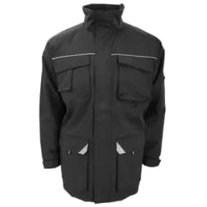 Result Mens Sabre Long Work Coat (S) (Black)