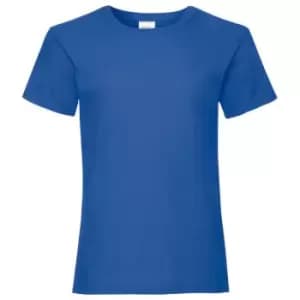 Fruit Of The Loom Girls Childrens Valueweight Short Sleeve T-Shirt (Pack of 2) (12-13) (Retro Heather Royal)