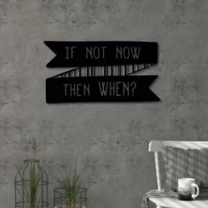 Now Black Decorative Metal Wall Accessory