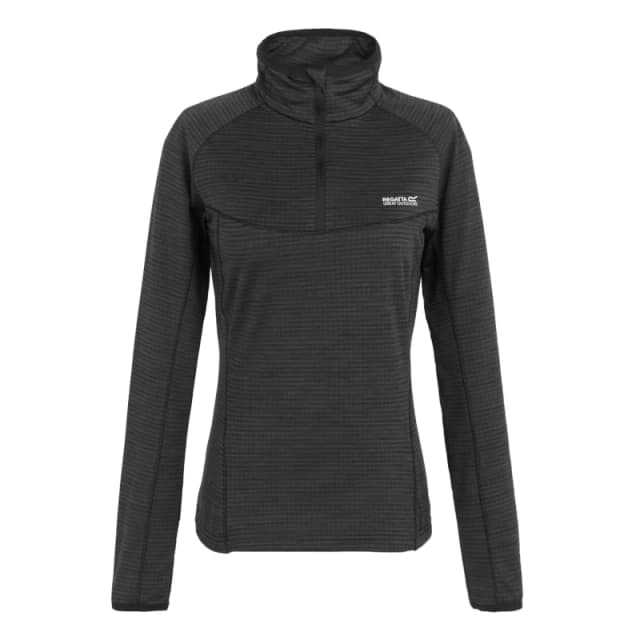 Womens 1/2 zip fleece Regatta Yonder II Noir Female 38