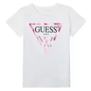 Guess BELINDA Girls Childrens T shirt in White. Sizes available:2 ans,3 ans,4 ans,6 ans