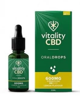 Vitality CBD Vitality CBD Oral Drops Lemon 600mg, Multi, Women