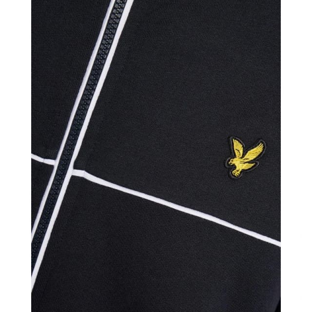 Lyle & Scott Mens Piped Full Zip Track Top in Navy