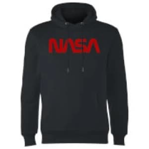 NASA Worm Red Logotype Hoodie - Black