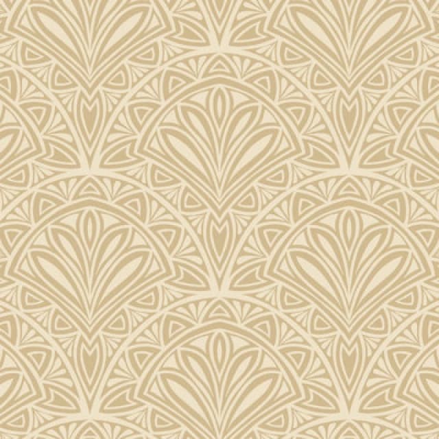 Hoopla Walls Deco Fan Matt Wallpaper Gold