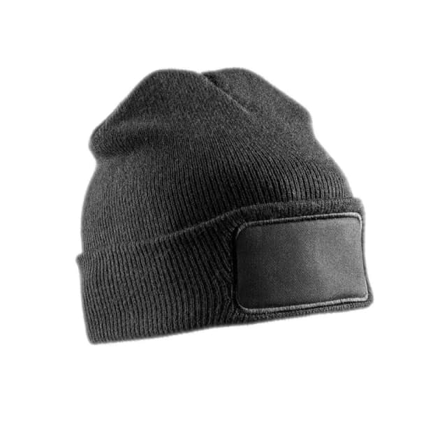 Result Men Result Double Knit Thinsulate Printers Beanie in Black One Size Male 5059444788901