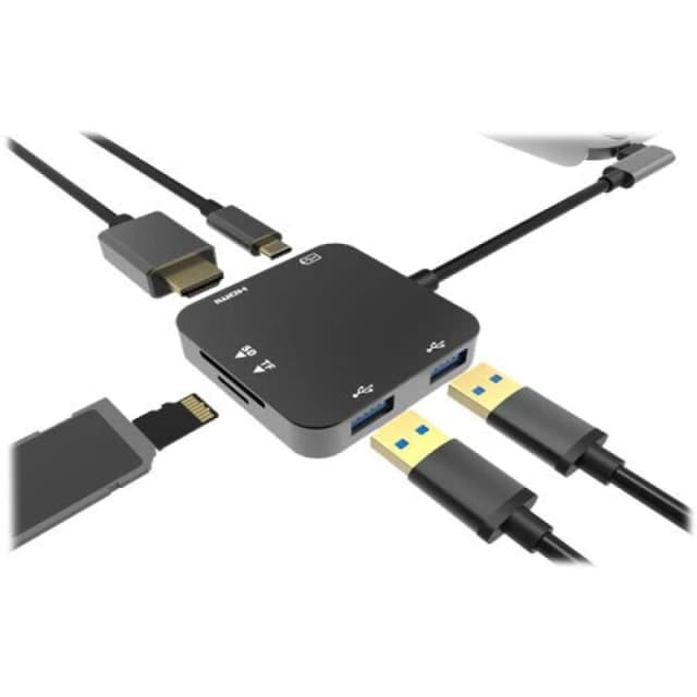 Cablenet Cablenet 6 in 1 USB-C to HDMI 1.4b Docking Station 40-4100