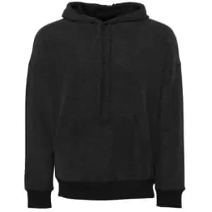 Bella + Canvas Unisex Adult Sueded Hoodie (L) (Black Heather)