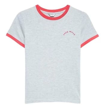 Jack Wills Trinkey Ringer T-Shirt - Grey