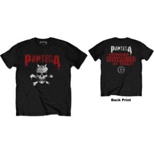 Pantera - Horned Skull Stencil Mens Large T-Shirt - Black