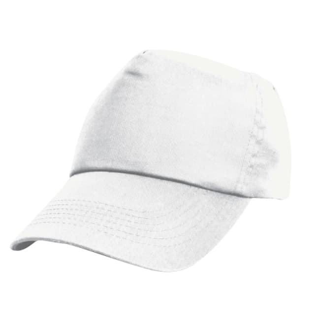 Result Plain Basebll Cap in White White Unisex One Size