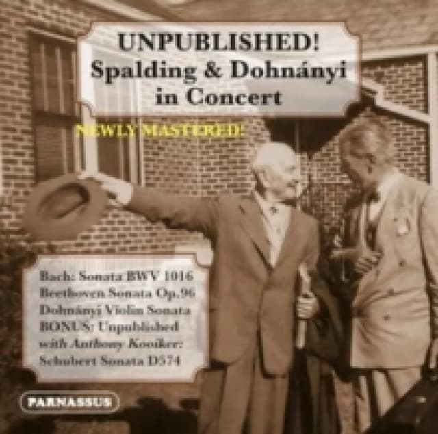 Unpublished!: Spalding & Dohnnyi in Concert CD / Album