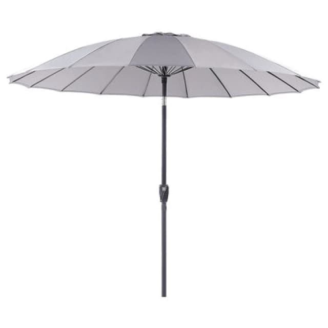 Beliani Market Parasol 255cm Baia Light Grey