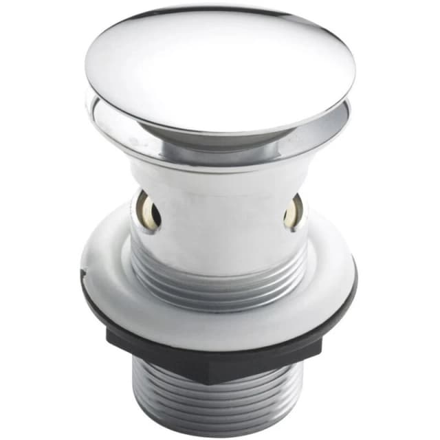 nuie Easyclean Sprung Plug Basin Waste - Chrome, Silver E328