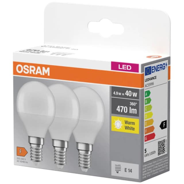 Osram LED Classic A GLS Light Bulb E27 3.4W Dim Superstar Warm White 2700K Screw Filament Clear