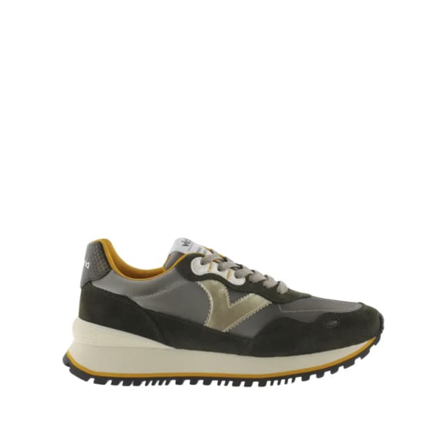 Victoria Metallic nylon and split leather trainers For Her Victoria Viento Vert Female 38