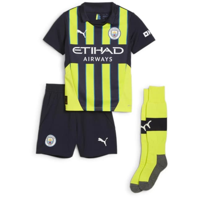 Puma Manchester City Away Minikit 2024 2025 Infants - Blue Blue 2 - 3 Years