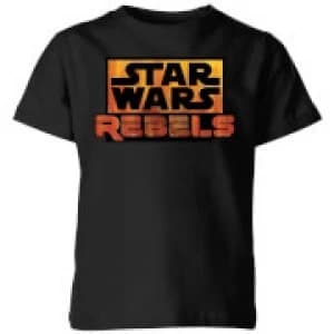 Star Wars Rebels Logo Kids T-Shirt - Black - 11-12 Years