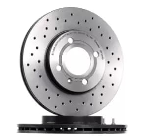 PAIR BREMBO BRAKE XTRA DRILLED DISCS 09.5166.1X