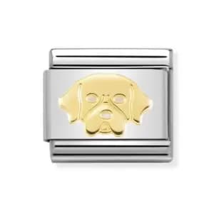 Nomination Classic Gold Golden Retriever Charm