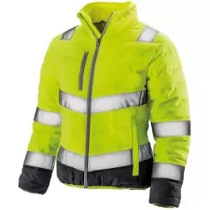 Result Womens/Ladies Safe-Guard Soft Safety Jacket (XL) (Fluorescent Yellow/Grey) - Fluorescent Yellow/Grey