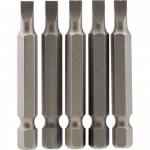 Draper Slotted Screwdriver Bit 4.5mm 50mm Pack of 5