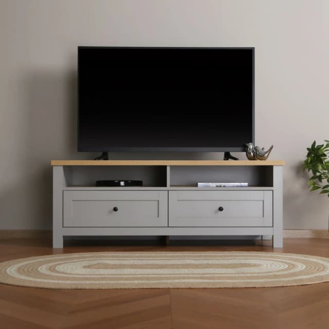 Home Garden Direct Wiltshire Contemporary TV Unit - Grey Grey Unisex