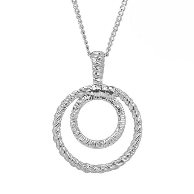 Espree ESPREE Open Double Ring Pendant - Silver Silver One Size
