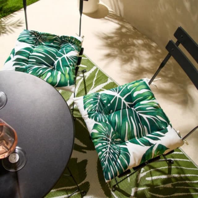 OHS OHS 4 Pack Seat Pads Water Resistant Garden Chairs Cover Outdoor Cushions in Green Size: 40cm x 40cm Green 40cm x 40cm Unisex 5027434180660