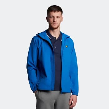 Mens Zip Through Hooded Jacket - Bright Blue - XXL