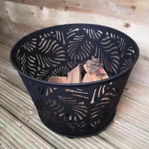 39cm Outdoor Garden Fire Pit / Fire Basket / Wood Burner Bowl in Black