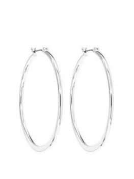 Mood Silver Plated Slice Hoop Earrings