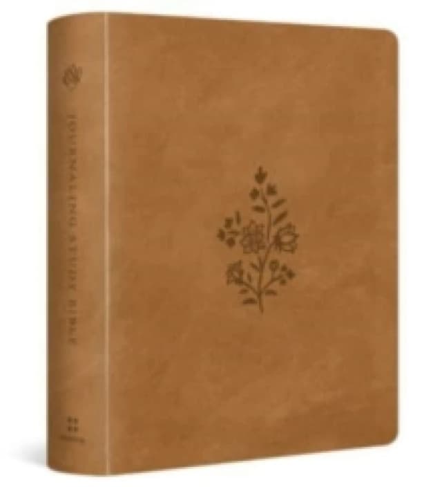 ESV Journaling Study Bible (Trutone Over Board, Nubuck Caramel). Leather / fine binding. By Wayne Grudem, J I Packer, Mark Dever, Dennis E Johnson, An