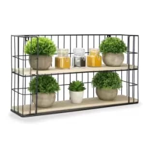 2 Tier Rectangular Floating Shelf M&W