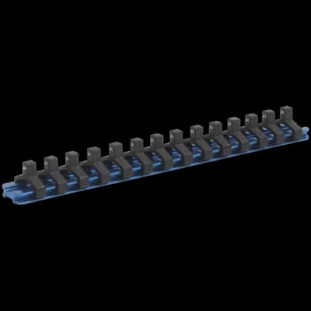 Sealey 1/4" Drive Aluminium Socket Retaining Rail 14 Clips 1/4"