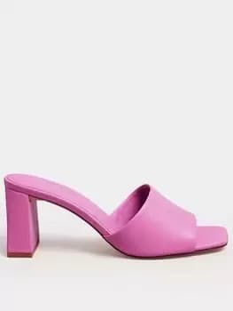 Long Tall Sally Block Mule - Pink, Size 8, Women
