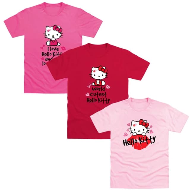 Hello Kitty TC446 boys's Children's T shirt in Red