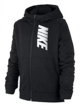 Nike Older Boys Dry Fleece Full Zip Hoodie - Black