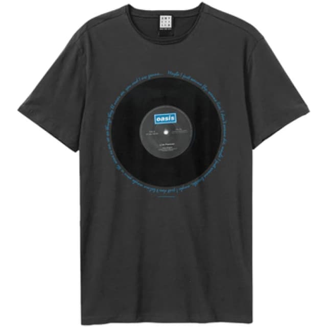 Oasis Oasis Men Live Forever T-Shirt in Charcoal Size: X-Small Charcoal XS Male 5063652564165