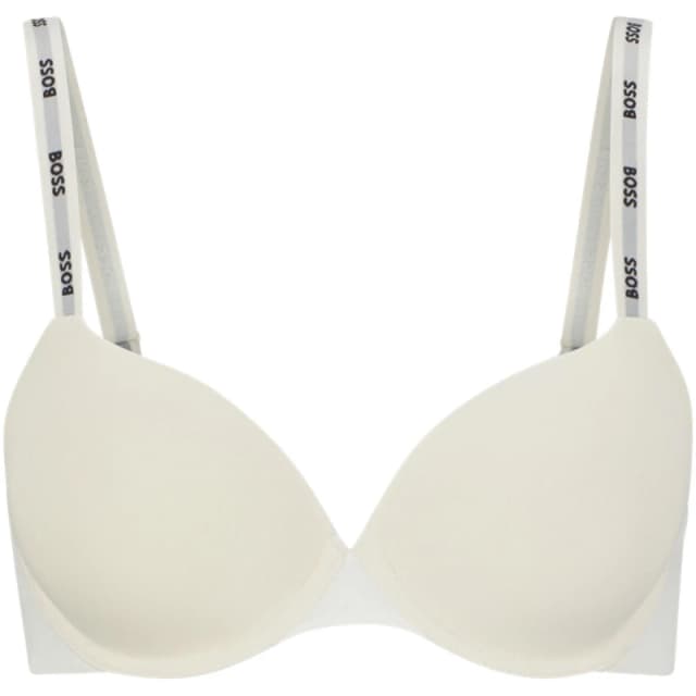 BOSS Underwired Padded Bra With Adjustable Branded Straps - White White 32B