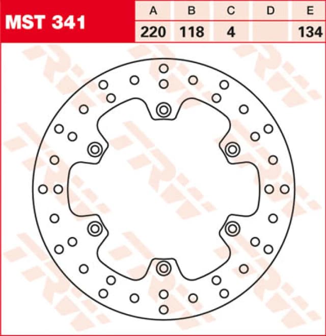 TRW MST341 Brake disc Perforated Brake Disc (82)