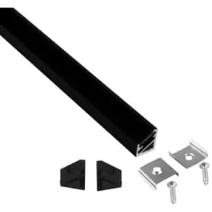 Moderix - Aluminium Profile Corner Black 2m For LED Lights Strip Black Cover - Pack of 1